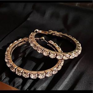 Diamond Hoop Earrings